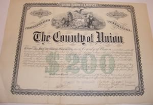 Shares in Bonds for County of Union, Pennsylvania.