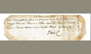 Imagen del vendedor de HOLOGRAPH DOCUMENT: A Bankruptcy Document SIGNED by JOHN SCOTT, 1ST EARL OF ELDON, the LORD HIGH CHANCELLOR OF GREAT BRITAIN. a la venta por Blue Mountain Books & Manuscripts, Ltd.