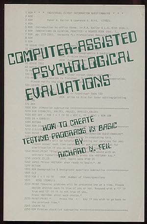 Immagine del venditore per Computer-Assisted Psychological Evaluations: How to Create Testing Programs in Basic venduto da RT Books