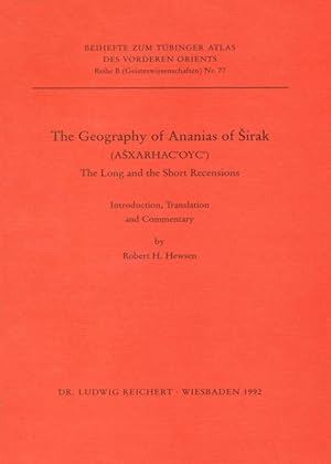 Bild des Verkufers fr The Geography of Ananias of Sirak (Asxarhac\ Oyc\ ) zum Verkauf von moluna