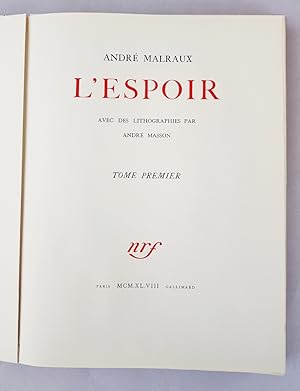 Seller image for L'espoir for sale by La Basse Fontaine