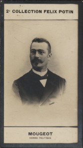 Seller image for Photographie de la collection Félix Potin (4 x 7,5 cm) représentant : Léon Mougeot, homme politique. Début XXe. Vers 1900. for sale by Librairie et cætera (et caetera)