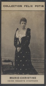 Seller image for Photographie de la collection Flix Potin (4 x 7,5 cm) reprsentant : Marie-Christine - Reine d'Espagne. Dbut XXe. Vers 1900. for sale by Librairie Et Ctera (et caetera) - Sophie Rosire