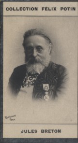 Imagen del vendedor de Photographie de la collection Flix Potin (4 x 7,5 cm) reprsentant : Jules Breton, artiste peintre. Dbut XXe. Vers 1900. a la venta por Librairie Et Ctera (et caetera) - Sophie Rosire