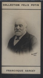 Bild des Verkufers fr Photographie de la collection Flix Potin (4 x 7,5 cm) reprsentant : Francisque Sarcey, homme de lettres et critique dramatique. Dbut XXe. Vers 1900. zum Verkauf von Librairie Et Ctera (et caetera) - Sophie Rosire