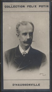 Seller image for Photographie de la collection Flix Potin (4 x 7,5 cm) reprsentant : Comte d'Haussonville, homme de lettres. Dbut XXe. Vers 1900. for sale by Librairie Et Ctera (et caetera) - Sophie Rosire