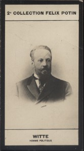 Photographie de la collection Félix Potin (4 x 7,5 cm) représentant : Comte Sergius Julitch Witte...