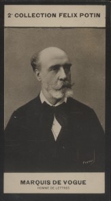 Photographie de la collection Félix Potin (4 x 7,5 cm) représentant : Marquis Jean-Melchior de Vo...