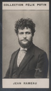 Bild des Verkufers fr Photographie de la collection Flix Potin (4 x 7,5 cm) reprsentant : Jean Rameau, homme de lettres. Dbut XXe. Vers 1900. zum Verkauf von Librairie Et Ctera (et caetera) - Sophie Rosire