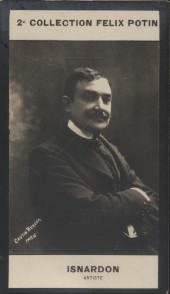 Imagen del vendedor de Photographie de la collection Flix Potin (4 x 7,5 cm) reprsentant : Jacques Isnardon, artiste lyrique. Dbut XXe. Vers 1900. a la venta por Librairie Et Ctera (et caetera) - Sophie Rosire