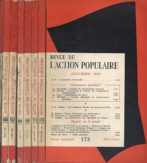 Revue de l'Action populaire 1963. Année incomplète. Numéros 164 à 173. Il manque le numéro 170 de...