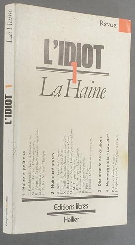Seller image for La haine. for sale by Librairie Et Ctera (et caetera) - Sophie Rosire