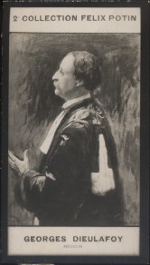 Bild des Verkufers fr Photographie de la collection Flix Potin (4 x 7,5 cm) reprsentant : Georges Dieulafoy, mdecin. Dbut XXe. Vers 1900. zum Verkauf von Librairie Et Ctera (et caetera) - Sophie Rosire