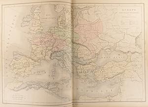 Imagen del vendedor de Carte de l'Europe pour l invasion des Barbares au Ve sicle, avec l indication de la marche des peuples. Carte extraite de l'Atlas universel et classique de gographie ancienne, romaine, du moyen ge, moderne et contemporaine. a la venta por Librairie Et Ctera (et caetera) - Sophie Rosire