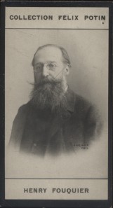 Photographie de la collection Félix Potin (4 x 7,5 cm) représentant : Henry Fouquier, homme de le...