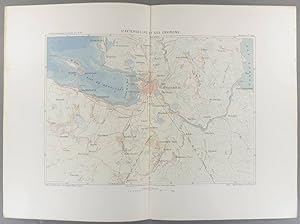 Image du vendeur pour St Petersbourg et ses environs. Carte en couleurs extraite de la Gographie universelle d'Elise Reclus. Vers 1880. mis en vente par Librairie Et Ctera (et caetera) - Sophie Rosire