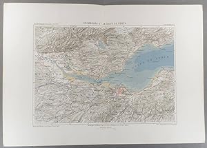 Edimbourg et le golfe de Forth. Carte en couleurs extraite de la Géographie universelle d'Elisée ...