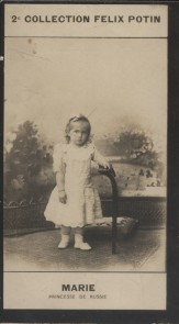 Photographie de la collection Félix Potin (4 x 7,5 cm) représentant : Princesse Marie-Nicolaïevna...