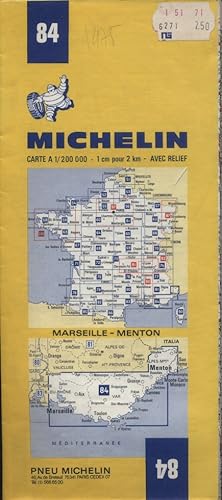 Seller image for Carte Michelin : Marseille - Menton. Carte au 200.000e. for sale by Librairie Et Ctera (et caetera) - Sophie Rosire