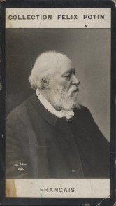 Photographie de la collection Félix Potin (4 x 7,5 cm) représentant : Louis Français, peintre. Dé...