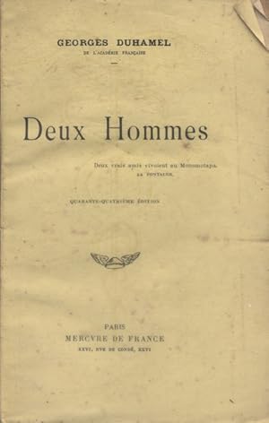 Image du vendeur pour Deux hommes. mis en vente par Librairie Et Ctera (et caetera) - Sophie Rosire