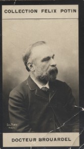 Imagen del vendedor de Photographie de la collection Flix Potin (4 x 7,5 cm) reprsentant : Docteur Paul Brouardel. Dbut XXe. Vers 1900. a la venta por Librairie Et Ctera (et caetera) - Sophie Rosire