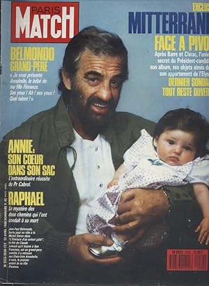 Seller image for Paris Match N 2030 : En couverture Belmondo grand-pre. Mitterrand face  Pivot, Pr Cabrol, Raphal 22 avril 1988. for sale by Librairie Et Ctera (et caetera) - Sophie Rosire