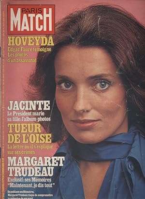 Paris Match N° 1560 : En couverture Margaret Trudeau. Hoveyda, Jacinte Giscard d'Estaing, le tueu...