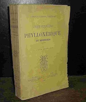 Image du vendeur pour CONGRES INTERNATIONAL PHYLLOXERIQUE DE BORDEAUX DU 9 AU 16 OCTOBRE 1881 mis en vente par Livres 113