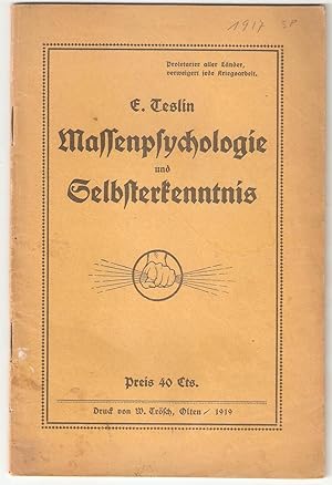 Massenpsychologie und Selbsterkenntnis