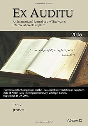 Seller image for Ex Auditu - Volume 22: An International Journal for the Theological Interpretation of Scripture [Soft Cover ] for sale by booksXpress