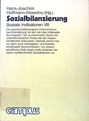 Bild des Verkufers fr Sozialbilanzierung. Soziale Indikatoren ; 8; zum Verkauf von books4less (Versandantiquariat Petra Gros GmbH & Co. KG)