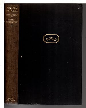 Imagen del vendedor de MEN AND MEMORIES: Recollections of William Rothenstein. 1872-1900. a la venta por Bookfever, IOBA  (Volk & Iiams)