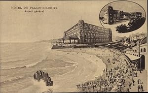 Bild des Verkufers fr Ansichtskarte / Postkarte Biarritz Pyrnes Atlantiques, L'Hotel du Palais, Aspect general zum Verkauf von akpool GmbH