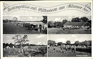 Seller image for Ansichtskarte / Postkarte Wittenborn Bad Segeberg in Schleswig Holstein, Campinggelnde, Zeltlager d. K.J.R., Mzener See for sale by akpool GmbH