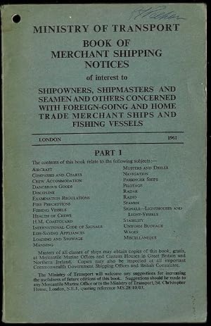 Imagen del vendedor de Book of Merchant Shipping Notices Part I a la venta por Lazy Letters Books