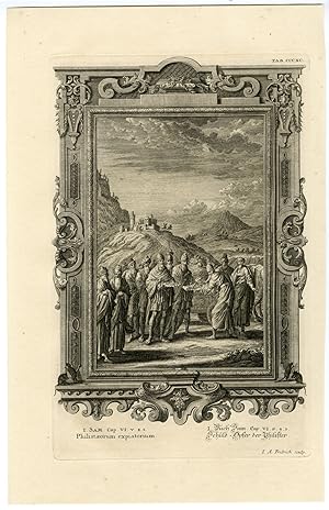 Antique Print-GUILT OFFERING OF THE PHILISTINES-TAB.CCCXC-Scheuchzer-c.1731