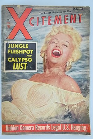 XCITEMENT MAGAZINE "CALYPSO LUST" OCTOBER 1957 Jayne Mansfield Cover