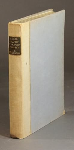 Seller image for A select bibliography of the principal modern presses public and private in Great Britain and Ireland. With an introduction by B.H. Newdigate for sale by Rulon-Miller Books (ABAA / ILAB)