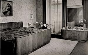 Foto Ansichtskarte / Postkarte Inneneinrichtung eines Schlafzimmers, Art Deco