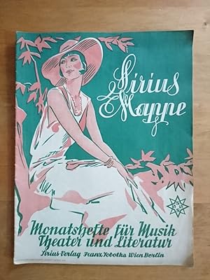 Sirius-Mappe - Monatshefte für Musik, Theater und Literatur - 12. Heft / IV. Jahrgang