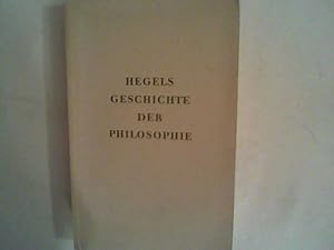 Imagen del vendedor de Hegels Geschichte der Philosophie i a la venta por ANTIQUARIAT FRDEBUCH Inh.Michael Simon