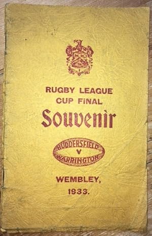 Rugby League Cup Final Souvenir: Huddersfield v Warrington. Wembley 1933