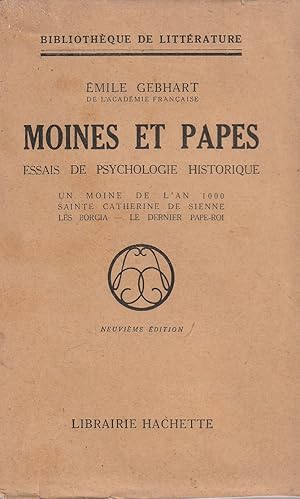 Imagen del vendedor de Moines et Papes Essai de psychologie historique. a la venta por ARTLINK