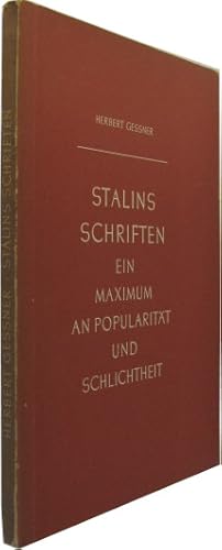Stalins Schriften. Ein Maximum an Popularität und Schlichtheit.