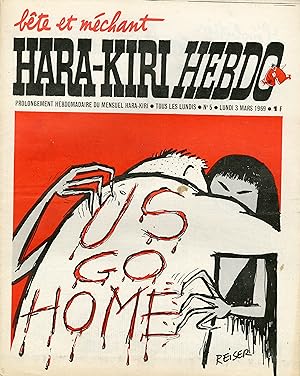 "HARA-KIRI HEBDO N°5 du 3/3/1969 (complet)" REISER : US GO HOME