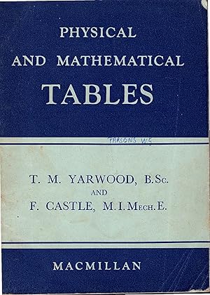 Imagen del vendedor de Physical and Mathmatical Tables - 1957 a la venta por Artifacts eBookstore