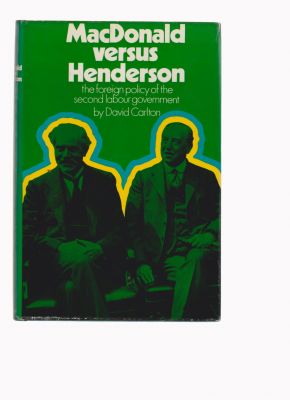 Bild des Verkufers fr MacDonald versus Henderson zum Verkauf von Robinson Street Books, IOBA