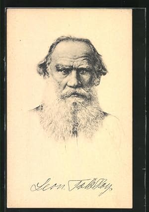 Bild des Verkufers fr Knstler-Ansichtskarte Graf Leo Tolstoi, Russischer Schriftsteller zum Verkauf von Bartko-Reher