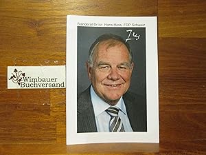 Bild des Verkufers fr Original Autogramm Hans Hess Stnderat FDP /// Autograph signiert signed signee zum Verkauf von Antiquariat im Kaiserviertel | Wimbauer Buchversand